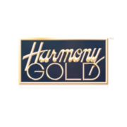 Harmony Gold logo on blue background